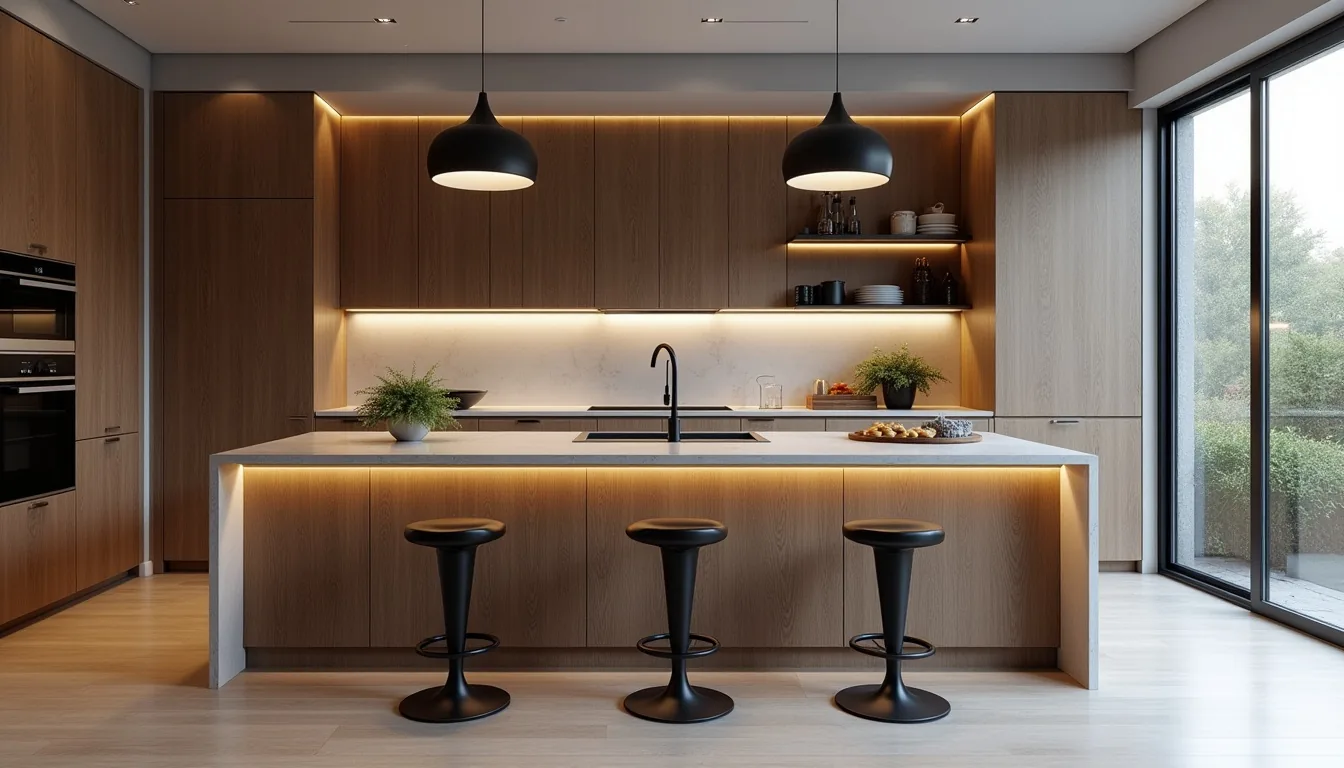 Ahşap ve metal detaylı bar sandalyeleri ile dekorasyon uyumu