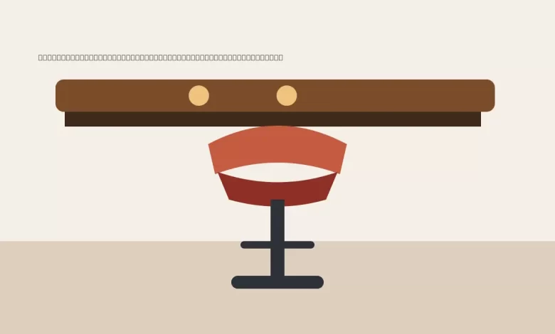 Konforlu minderli bar sandalyesi ve modern bar tezgahı