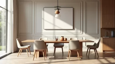 Dekorasyona uygun sandalye seçimi ile şık yemek odası