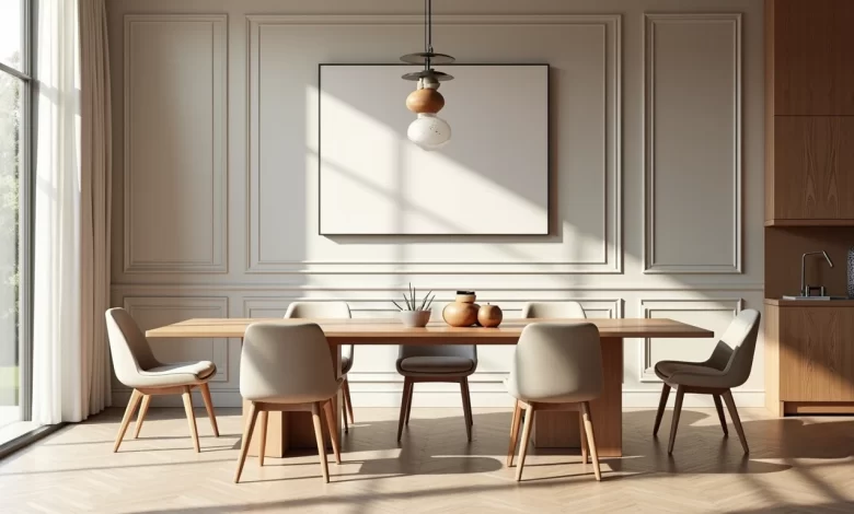 Dekorasyona uygun sandalye seçimi ile şık yemek odası