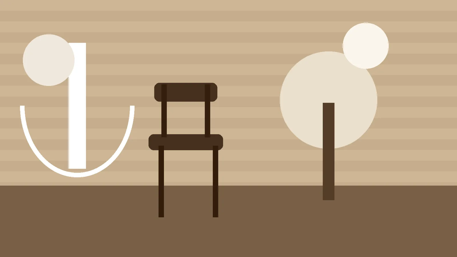 Kafe için ahşap sandalye düzeni ve dekorasyon uyumu