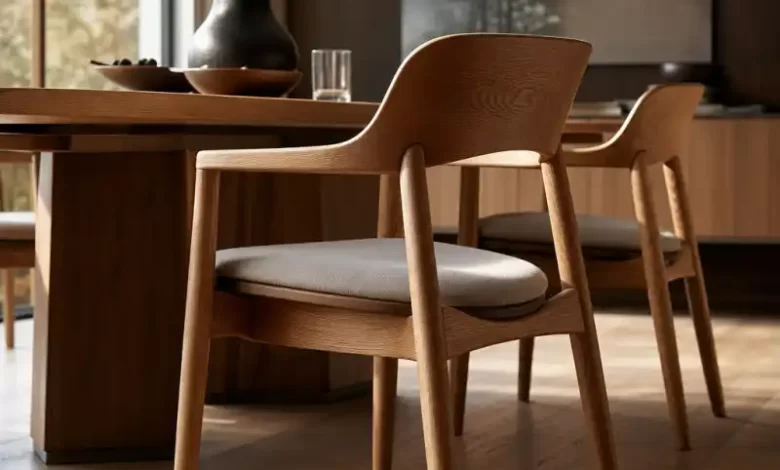 Ahşap sandalye seçimi – doğal meşe ağacından modern yemek odası sandalyeleri