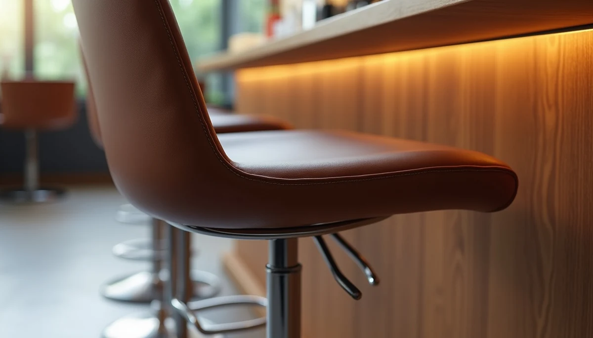 Bar sandalyesi oturma yüksekliği ve ayak desteği ergonomik detay