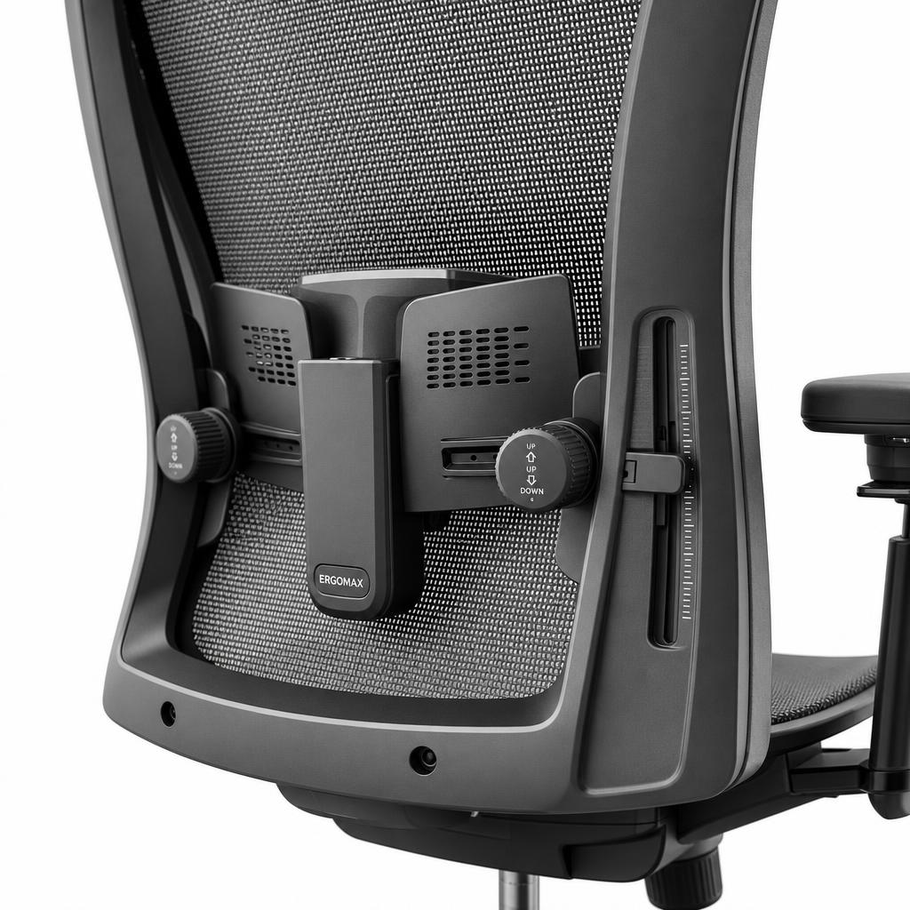 Ergonomik çalışma koltuğu bel desteği detay