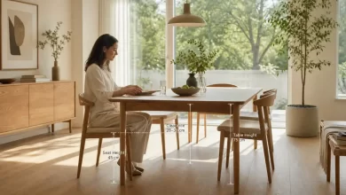 Sandalye ve masa yükseklik uyumu - ergonomik yemek masası ve sandalye düzenlemesi
