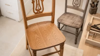 Sandalye yenileme ve restorasyon süreci: ahşap sandalyenin restore edilmiş hali