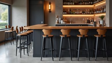 Toptan bar sandalyesi - modern metal ve ahşap kombinasyonlu bar sandalyeleri